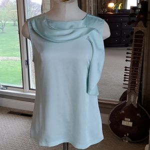 Mint green dressy tank with pretty ruffled necklin